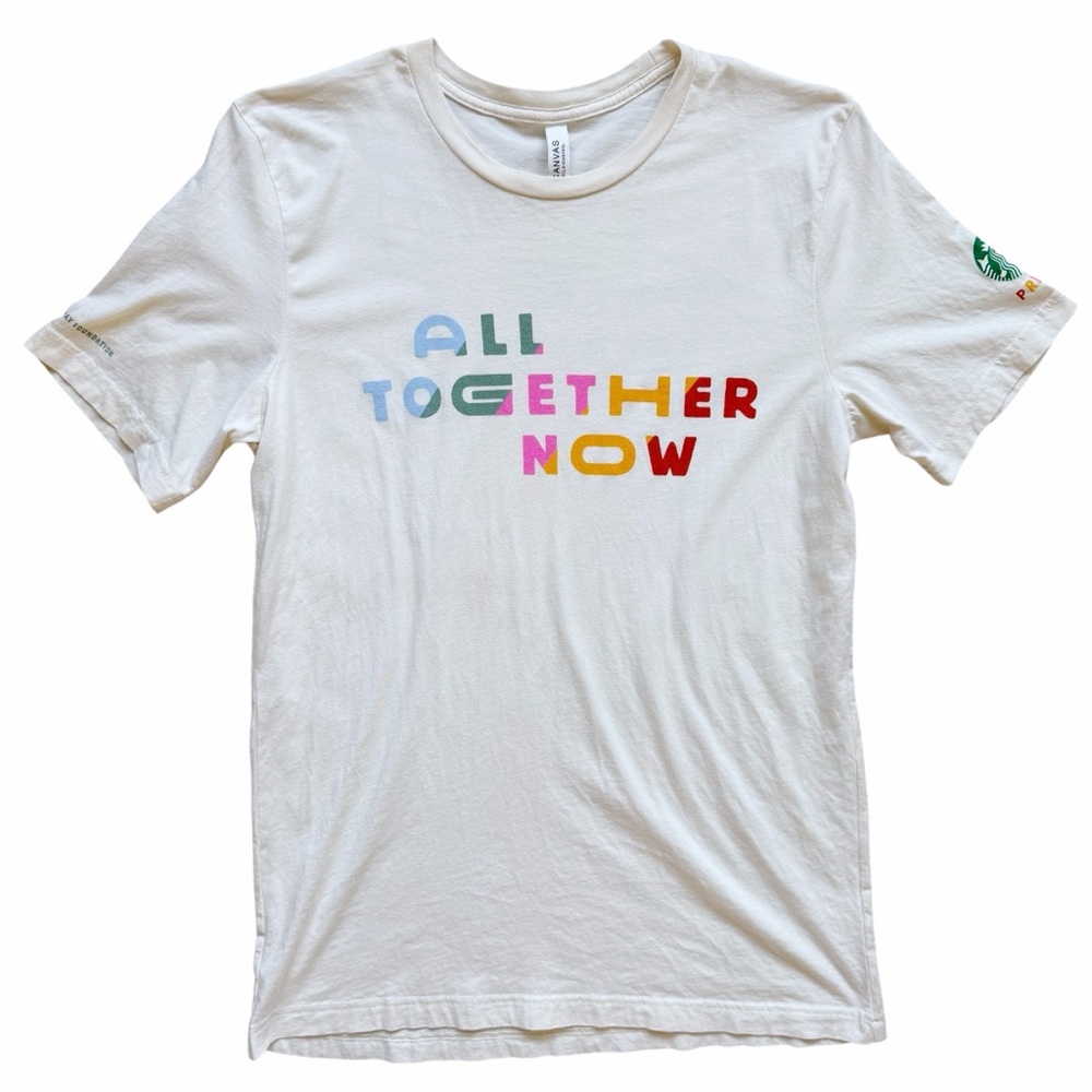 Starbucks Pride All Together Now T-shirt Size Large Lady Gaga Limited Edition
